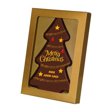  Kerstboom chocolade | Met logo | 150 gram